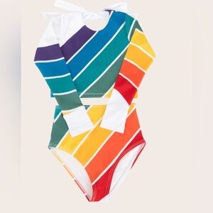 Saint Ida Rainbow Striped Two-Piece Swimsuit